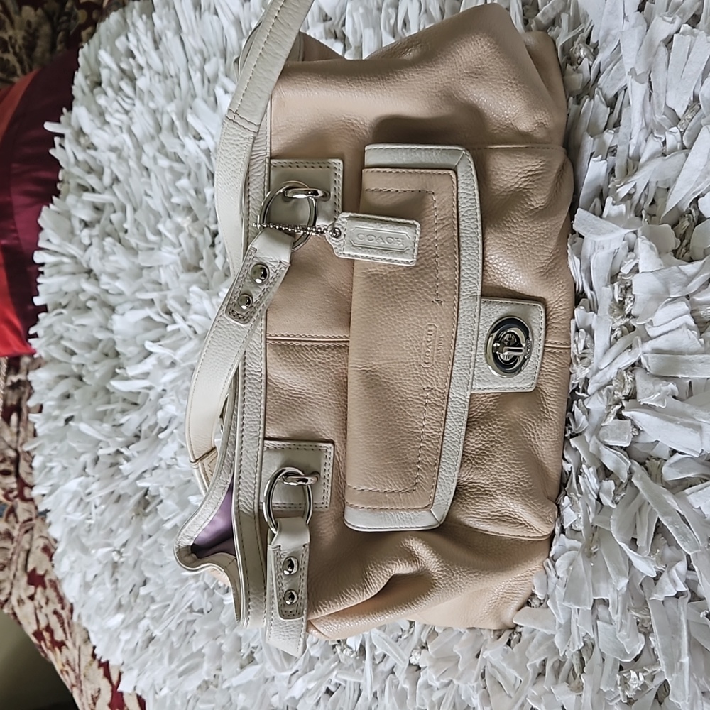 Coach Cream Leather Purse